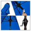 MARCH PRODUCTS - 9'RD TILTING ALUMINUM ASTELLA PATIO UMBRELLAS - PACIFIC BLUE