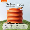 DRINCOSH Garden Hose 100 ft x 5/8" Flexible Hose Ultra Durable Water Hose ORANGE