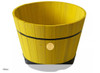 VEGTRUG BUILD A BARREL, 18” OUTDOOR PLANTER, PLASTIC BASE, MEDIUM, YELLOW