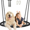 ALBOTT 40" TREE SWING SET - SPIDER WEB ROUND NET SWING - BLACK