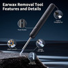 Ear Wax Removal, Ear Cleaner with Camera and Light, FSA HSA Eligible - Black