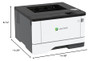 LEXMARK BLACK AND WHITE LASER PRINTER, ETHERNET & AUTOMATIC TWO-SIDED - WHITE