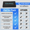 COLDEST EXTRA LARGE ICE PACK, BACK, FULL BODY - FOLDS COMPACT (53" X 13"), BLACK