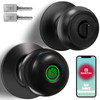 GeekTale Fingerprint Door Lock, Smart Lock Door Knob with App