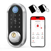 SMONET SMART DEADBOLT SMONET FINGERPRINT ELECTRONIC DEADBOLT DOOR LOCK - SILVER
