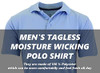 Harvic Men's Tagless Dry-fit Moisture Wicking Polo Shirt 3XL - Light Blue