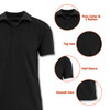 MPK-610 HARVIC GALAXY MEN'S TAGLESS DRY-FIT MOISTURE-WICKING - BLACK 3XL
