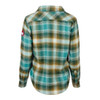 CANADA WEATHER GEAR WOMEN'S PLAID SHIRT, SIZE M, GREEN/TEAL