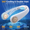 TORRAS PORTABLE NECK FAN, BLADELESS RECHARGEABLE 360° COOLING (PEARL WHITE)