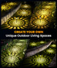 Sunow 8 Pack You Are the Light Solar Lights, Bright, Outdoor Lighting - Black