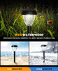 Sunow 8 Pack You Are the Light Solar Lights, Bright, Outdoor Lighting - Black