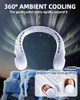 TUNISE NECK FAN PERSONAL FAN WITH LED DISPLAY - WHITE