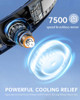 FrSara FRSARA Rechargeable Neck Fan, Personal Fan with LED Display - Blue