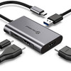 UTECHSMART USB C TO HDMI ADAPTER, USB C HUB TO DUAL HDMI 4 IN 1 THUNDERBOLT 3