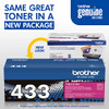 Brother Genuine High Yield Toner Cartridge TN433M TN433 M - Magenta