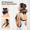 KNOZE NECK MASSAGER WITH HEAT CORDLESS DEEP TISSUE 4D EXPERT KNEADING - BLACK