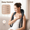 KNOZE NECK MASSAGER WITH HEAT CORDLESS DEEP TISSUE 4D EXPERT KNEADING - BLACK