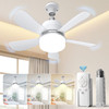 EONINI SOCKET CEILING FANS WITH LIGHTS AND REMOTE SOCKET FAN LIGHT-MULTI COL. New