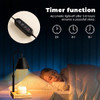GODONLIF BLACK DIMMABLE CANDLE WARMER LAMP ADJUSTABLE HEIGHT TIMER WOODEN BASE