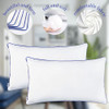 WUUYUEF 12 x 20 Pillow Insert Set of 2 Indoor Throw Pillow, Rectangular - White New