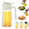 PUZMUG Oil Dispenser for Kitchen, 2 in 1 Olive Oil Dispenser Bottle - White