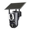 SEHMUA SOLAR CAMERA SECURITY OUTDOOR 2K DUAL CAMERAS HOME SECURITY - GRAY