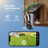 SEHMUA SOLAR CAMERA SECURITY OUTDOOR 2K DUAL CAMERAS HOME SECURITY - GRAY