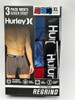 HURLEY REGRIND MAINLINE BOXER BRIEFS 3-PACK LG (36"-38" WAIST) - Multicolor New
