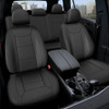 Premium Poly Car Seat Covers Full Set with 50% Thicker Filler, Waterproof