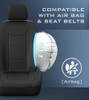 Premium Poly Car Seat Covers Full Set with 50% Thicker Filler, Waterproof
