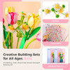 DADYMART FLOWER BOUQUET SET WITH TULIPS DAISIES ARTIFICIAL VASE, 1250 PCS