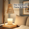 YODEWA Candle Warmer Lamp with Timer and Dimmer Wood Base Clear
