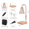 YODEWA Candle Warmer Lamp with Timer and Dimmer Wood Base Clear