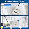 SWTROOM Electric Spin Scrubber, Cleaning Brush Extendable, HK-050 - White/Black