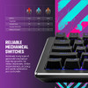 COOLER MASTER CK721 65% WIRELESS 2.4GHZ RGB KEYBOARD RED SWITCHES - BLACK