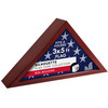Americanflat Small Folded Flag Display Case for American Flag - Mahogany