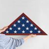 Americanflat Small Folded Flag Display Case for American Flag - Mahogany
