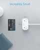 ANKER USB POWER STRIP SMALL POWER STRIP WITH 2 OUTLETS AND 2 USB CHARGER WHITE
