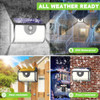 ORNNUT Solar Lights Outdoor 4 Pack, Ultra Bright 134LED, IP65 Waterproof
