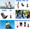 HONGDAK - ACTION CAMERA ACCESSORIES KIT FOR GOPRO HERO 12 11 10 9 - BLACK