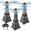 IMMERRITY FLY FANS FOR TABLES 3 PCS FOLDABLE FOR OUTDOOR TABLES FLY AWAY - BLACK