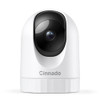 CINNADO SECURITY CAMERA INDOOR-2K 360° WIFI 2.4GHZ, NIGHT VISION - WHITE