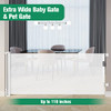 KISKIZ MOM'S CHOICE AWARDS WINNER 110 INCH EXTRA WIDE BABY GATE - WHITE