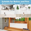 KISKIZ 75 Inch Extra Wide Baby Gate Wide Openings Indoor Outdoor - WHITE