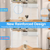 CHEEGLU RETRACTABLE BABY GATE FOR STAIRS 55 INCH DOG GATE FOR STAIR C-33 - WHITE