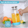 Glass Pitcher with Lid, 68oz Water Pitcher with Silicone Base and Precise Scale