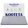 KOOTETA STONE BATH MAT DIATOMACEOUS EARTH, MAT 23.5X15” GRAY-DIAMOND SHAPE