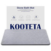 KOOTETA STONE BATH MAT DIATOMACEOUS EARTH, MAT 23.5X15” GRAY-DIAMOND SHAPE