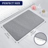 KOOTETA STONE BATH MAT DIATOMACEOUS EARTH, MAT 23.5X15” GRAY-DIAMOND SHAPE