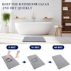 KOOTETA STONE BATH MAT DIATOMACEOUS EARTH, MAT 23.5X15” GRAY-DIAMOND SHAPE